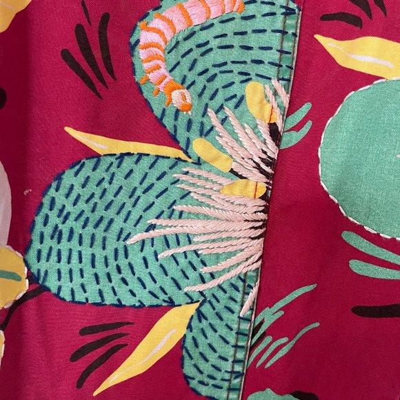 HILFIGER COLLECTION Carribean Pleated Pants with Hand Embroidery - RARE - Picture 10 of 16